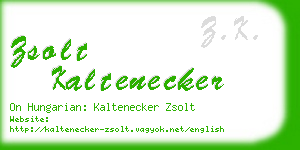 zsolt kaltenecker business card